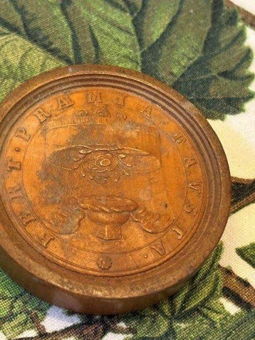 Duits anoniem - Speelgoed houten tric-tac schijf - 1650-1700