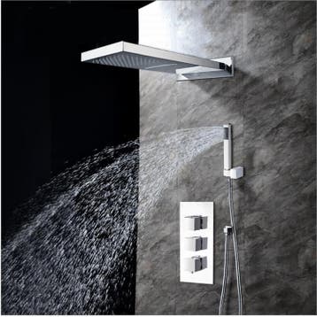 22 inch Regendouche waterval douche inbouw incl. handdouche, Verzenden, Nieuw