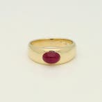 Ring - 14 karaat Geel goud Robijn, Sieraden, Tassen en Uiterlijk, Ringen, Nieuw
