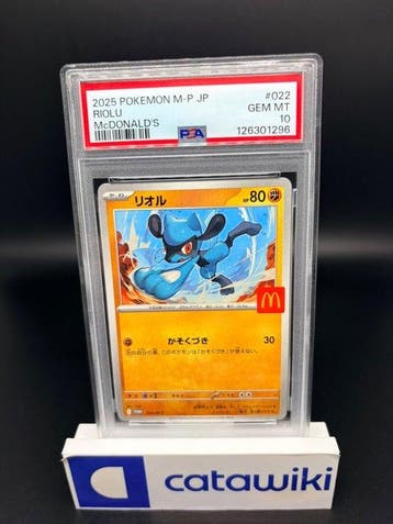Pokémon - 1 Graded card - Riolu - 022/M-P - PSA 10 -, Nieuw