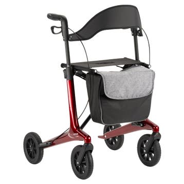 MultiMotion Carbon rollator met softwielen - Maat L - Rood, Ophalen of Verzenden, Nieuw