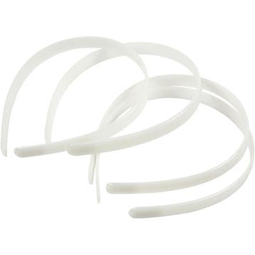 Haarbanden, B: 13 mm, wit, 5 stuk/ 1 doos, Hobby en Vrije tijd, Nieuw
