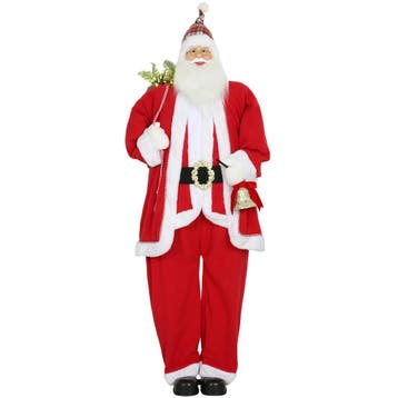Kerstman 1,6 M Staande Kerstman Met Cadeau- En Kerstklokken, Verzenden, Nieuw