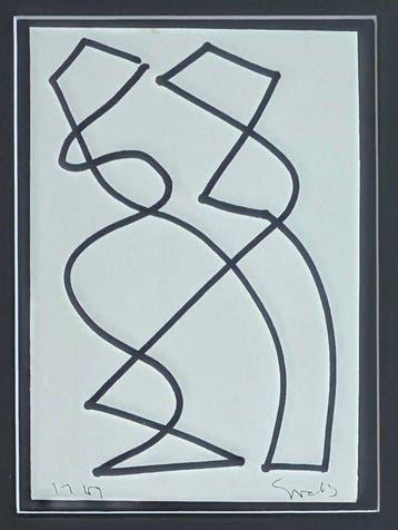 Siep Van Den Berg (1913-1998) - Tango - One line drawing