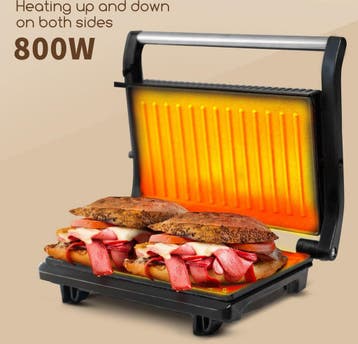 Tosti apparaat - Tosti ijzer - Contactgrill - Grill apparaat, Witgoed en Apparatuur, Contactgrills, Verzenden, Zo goed als nieuw