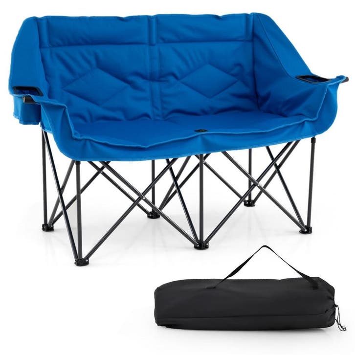 LIVSK Dubbele Campingstoel - Draagvermogen 300 kg - Slijtvas, Tuin en Terras, Kruiwagens, Nieuw, Verzenden