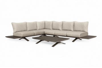 SUNS Stockholm hoekbank Bronze frame met Pebble Desert, Tuin en Terras, Ophalen of Verzenden, Nieuw
