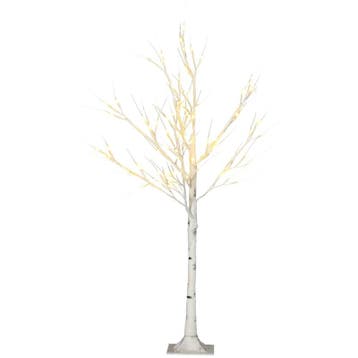 Kunstboom, Kunstberk, Met LED-verlichting, Warm Wit, Realist, Verzenden, Nieuw