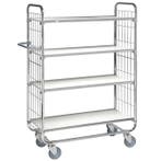 Order Picking Etagewagen Magazijnwagen 4 legplanken wagen, Ophalen of Verzenden