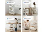 Keuken Trolley - 3 Laags - Mobiel met Wieltjes - Wit, Verzenden, Nieuw