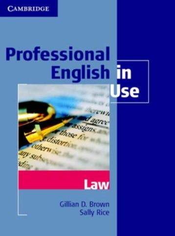 Boek Professional English In Use Law 9780521685429, Verzenden, Zo goed als nieuw