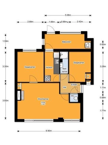 Te Huur 4 Kamer Appartement Jacob van Campenlaan In Hilversu, Direct bij eigenaar, Noord-Holland, Hilversum, Appartement