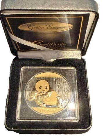 Chinese Panda 1 oz 2015 Golden Enigma, Verzenden, Oost-Azië, Losse munt, Zilver