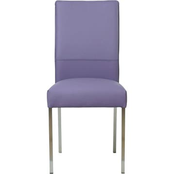Leren eetkamerstoel Real - Toledo Lila (lichtpaars) - Poten, Huis en Inrichting, Stoelen, Ophalen of Verzenden, Nieuw, Leer, Industrieel, Modern