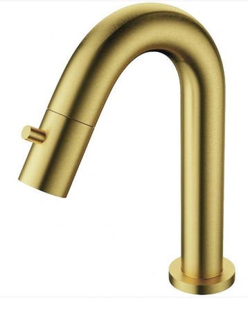 Fontein kraan Mila Geborsteld Goud Exclusive Opbouw 1/2, Ophalen of Verzenden, Nieuw, Steen, Bad
