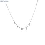 Zilveren LOVE letter ketting met witte kristal, Verzenden, Nieuw, Zilver