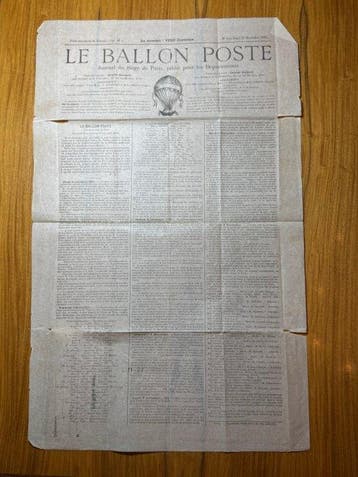 Journal du Siège de Paris No. 3 (Thursday, November 10,, Antiek en Kunst