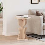 vidaXL Salontafel Naturel 39,5 x 39,5 x 53,5 cm Massief, Huis en Inrichting, Tafels | Salontafels, 50 tot 75 cm, Verzenden, Rond