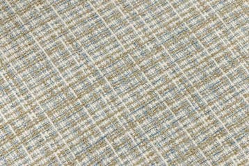 Design Stoel LYON Blauw Geruite Bouclé Zwart Metalen Poten -, Ophalen of Verzenden, Nieuw