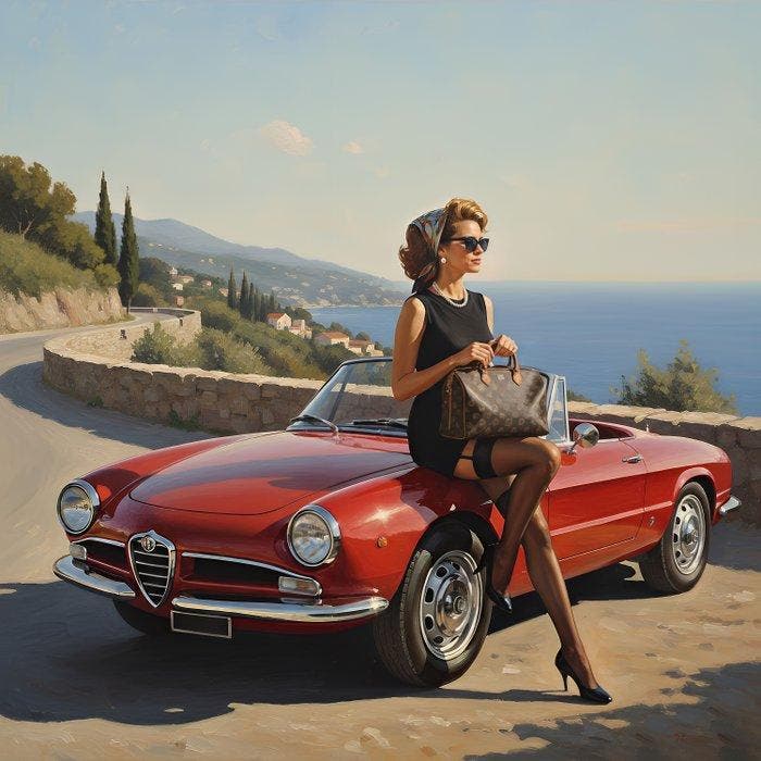 Le Yack - Red Escape - Hand signed, Antiek en Kunst, Kunst | Designobjecten