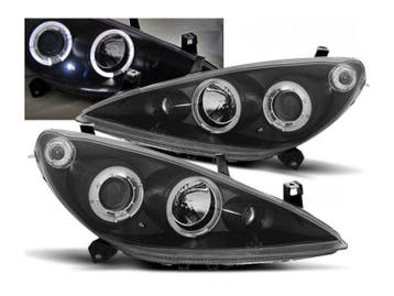 Angel Eyes koplampen Black geschikt voor Peugeot 307, Verzenden, Nieuw, Peugeot
