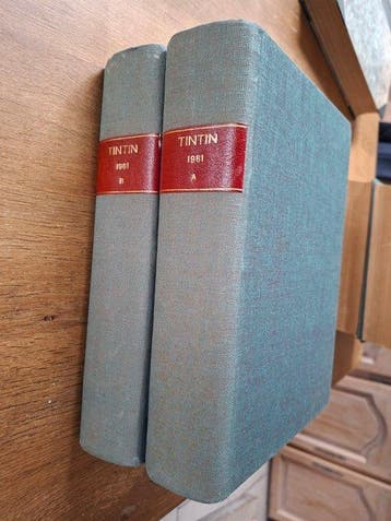 Tintin (magazine) - Année 1961 complète - 2 Reliures amateur, Nieuw