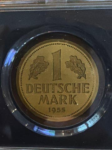 Duitsland. 1 Deutsche Mark 1955 - 1/200 oz (.999) (Zonder