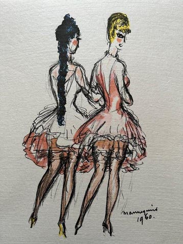 Kees Van Dongen (1877-1968) - Les deux mannequins, Antiek en Kunst
