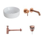 Sani Royal Keramische Waskomset Viola Brons, Nieuw