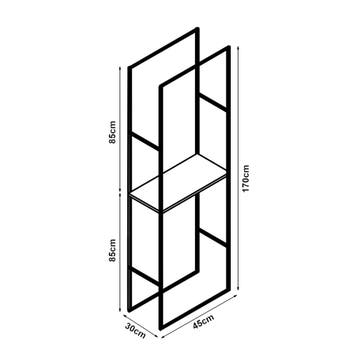[en.casa] Brandhout rek Ulvila houtopslag 170x45x30 cm zwart, Verzenden