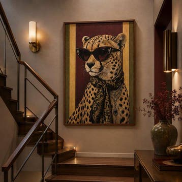 Paneel - GA016 - Decoratief Leopardo Dandy – Artistieke