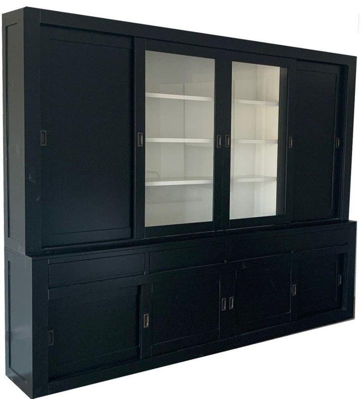 Buffetkast zwart Grathem XXL greeploos 300 x 240cm, Huis en Inrichting, Kasten | Buffetkasten, Ophalen of Verzenden