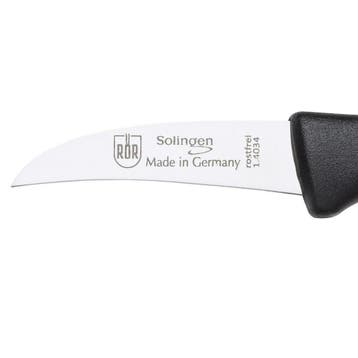 RÖR Solingen Schilmesje Krom / Gebogen – Kunststof Handva, Ophalen of Verzenden, Nieuw, Rvs of Chroom, Los bestek
