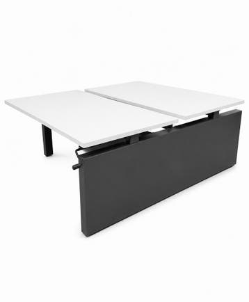 Refurbished Duo Werkplek - Duo Bureau - Kosteloze levering, Verzenden, In hoogte verstelbaar, Zo goed als nieuw, Duo-bureau
