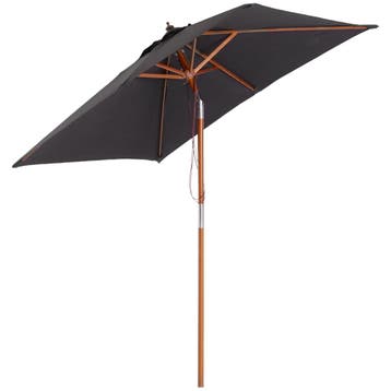 Knikbare Parasol Gemaakt Van Sparrenhout, 3-traps Verstelbaa, Tuin en Terras, Verzenden
