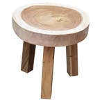 Boomstam krukje 47xH40 cm rond 3 poot - vierkante poten -, Ophalen of Verzenden, Nieuw