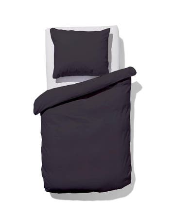 HEMA Dekbedovertrek 140x200/220cm zacht katoen donkergrijs, Huis en Inrichting, Slaapkamer | Beddengoed, Verzenden, Nieuw