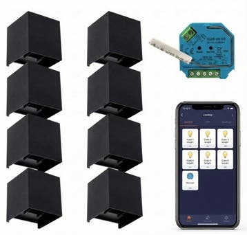 8x |SMART Cube wandlamp | Dimbaar | Zigbee | Zwart, Ophalen of Verzenden, Nieuw
