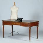 Frans bureau plat Napoleon III fraai brons en veel inlegwerk, Antiek en Kunst, Ophalen of Verzenden