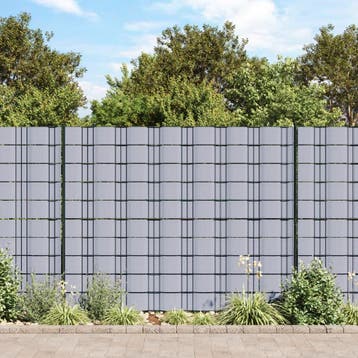 vidaXL Privacystrip 70x0,19 m PVC lichtgrijs, Tuin en Terras, Verzenden, Nieuw, Kunststof, Minder dan 1 meter