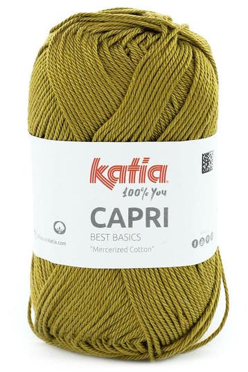 Katia Capri - 82213 Kakigroen - Katoen Garen, Hobby en Vrije tijd, Breien en Haken, Ophalen of Verzenden, Nieuw