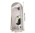 Gebogen Vloerspiegel 180×80 cm met Aluminium Frame, Huis en Inrichting, Badkamer | Badkamermeubels, Verzenden, Nieuw