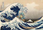 Kleury.art - “Squirtle Surfing on The Great Wave off, Nieuw