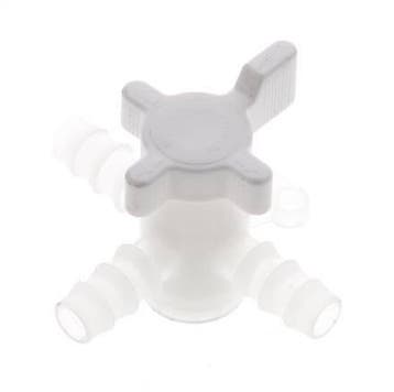 PVDF 3-weg Kogelkraan 3/8 (9 mm) Slangpilaar, Verzenden, Nieuw
