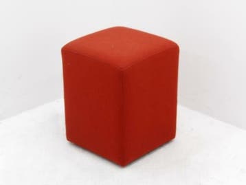 Poef - 45x35x35cm - rood, Werkplek, Ophalen of Verzenden, Gebruikt, Overige typen
