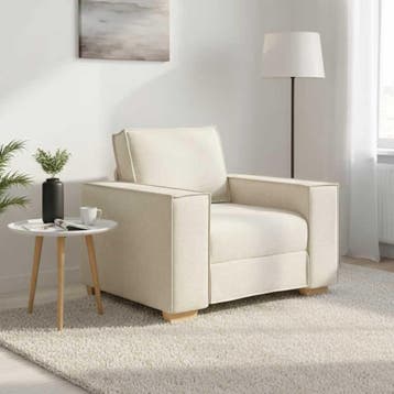 vidaXL Sofa Stoel Linnen 100x78x84 cm, Huis en Inrichting, Verzenden, Nieuw, Stof, Minder dan 150 cm