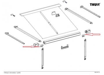 Thule Hinge LH+RH 1200, Ophalen of Verzenden, Nieuw, Thule