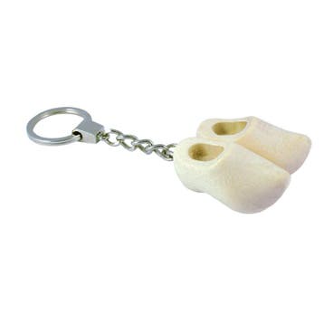 Sleutelhanger met 2 klompjes van 4 cm geschuurd, Ophalen of Verzenden, Nieuw