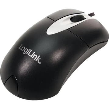 LogiLink optische mini muis ID0011 800dpi USB zwart/zilver, Ophalen of Verzenden, Nieuw