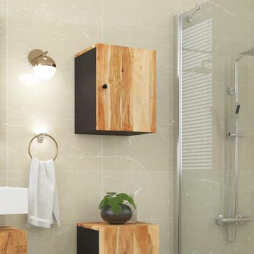 vidaXL Badkamerwandkast 38x33x48 cm massief acaciahout, Huis en Inrichting, Verzenden, Nieuw, (Half)hoge kast, Minder dan 100 cm